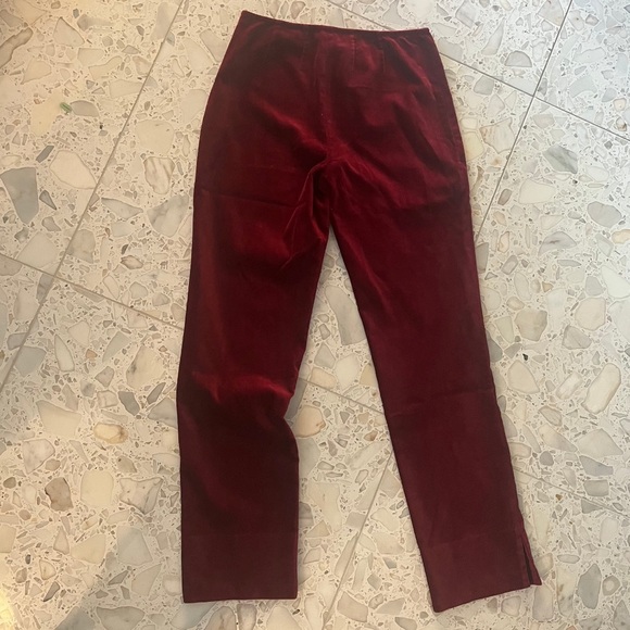 Vintage Emilio Pucci Raspberry Velvet Trousers, Small - Picture 5 of 5